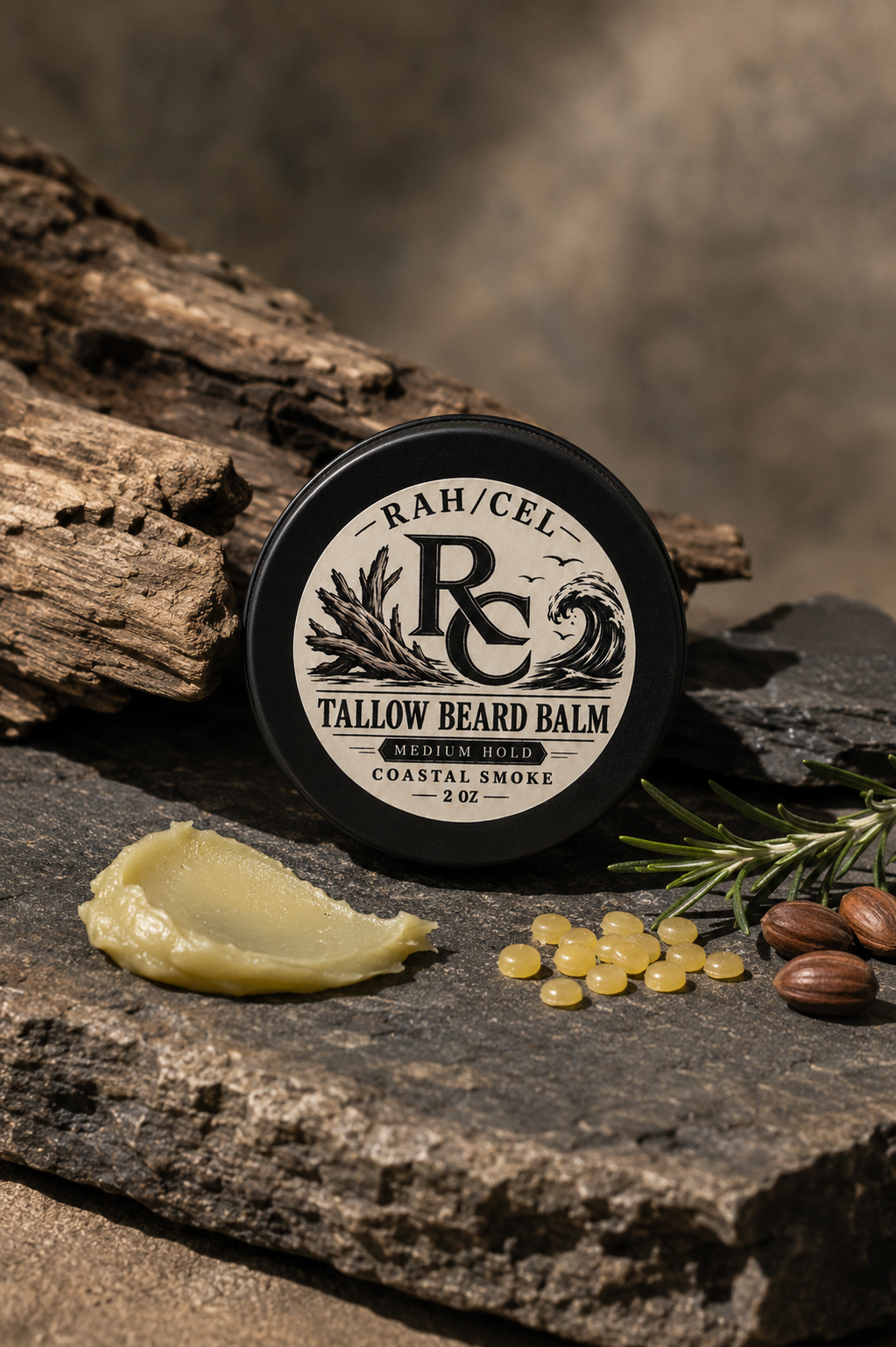 Coastal Smoke Tallow Beard Balm — Medium Hold | 2 oz